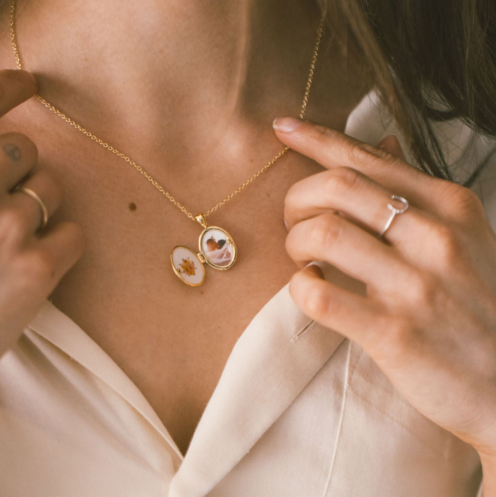 Custom Locket - Pressed Floral Wedding Bouquet Preservation